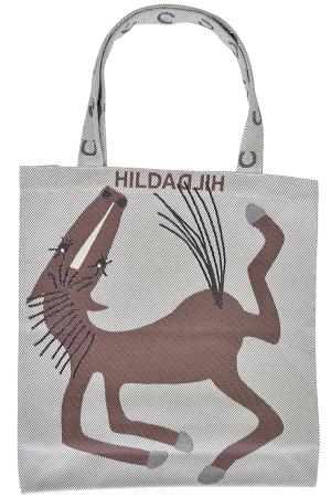 HildaHilda（ヒルダヒルダ）Lサイズ - トートバッグ「うま」