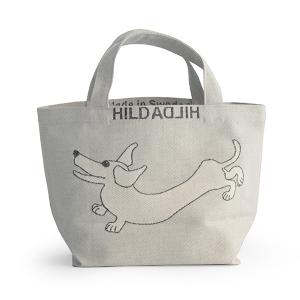 HildaHilda（ヒルダヒルダ）ランチバッグ「犬」ベージュ【 アクリルコーティング仕上げ 】