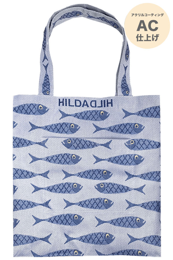HildaHilda ヒルダヒルダ トートバッグ L / AC 「フィッシュ」 水性アクリルコーティング仕上げ